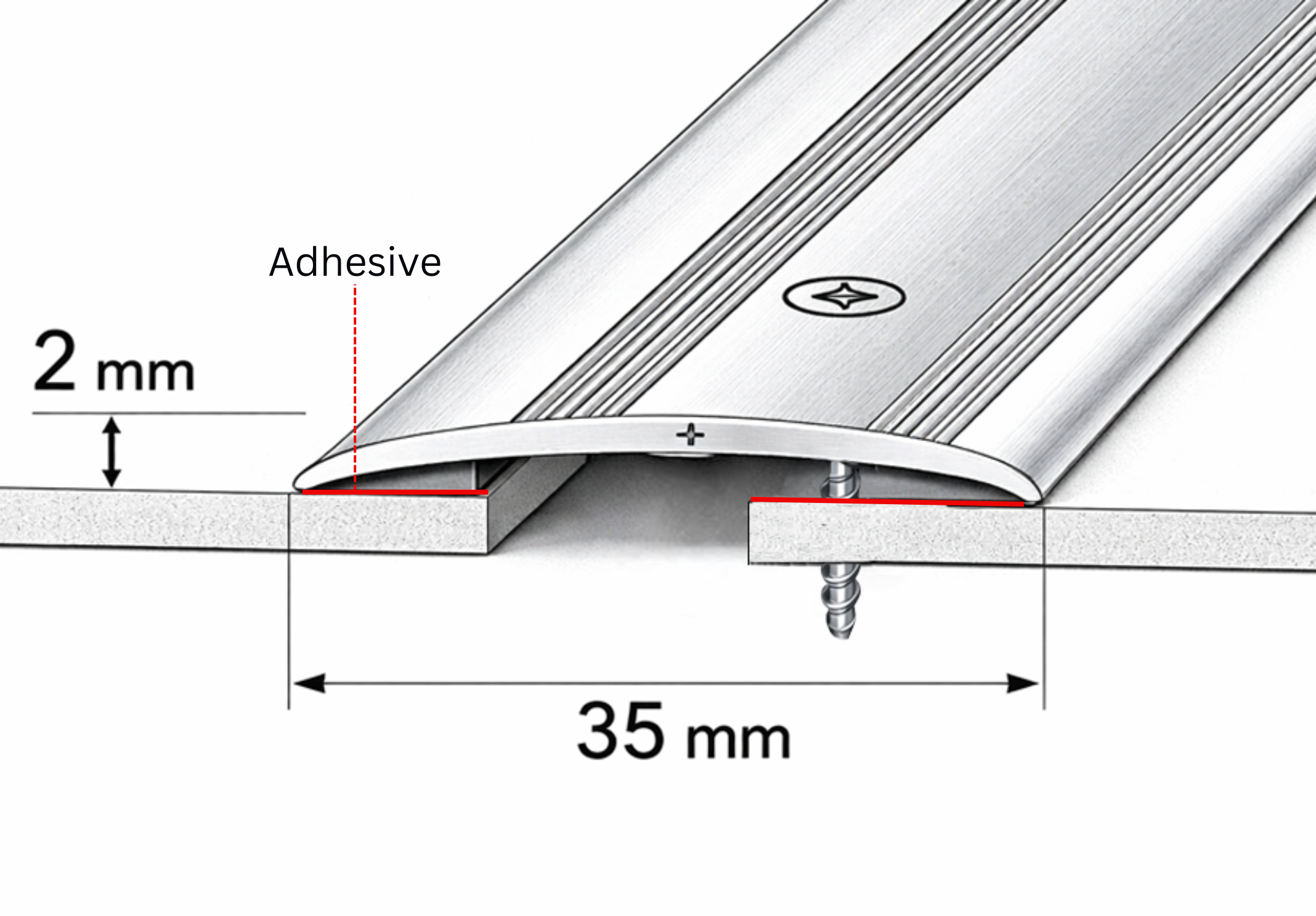 Trojan A08 Self-Adhesive Floor Profile - Image 3