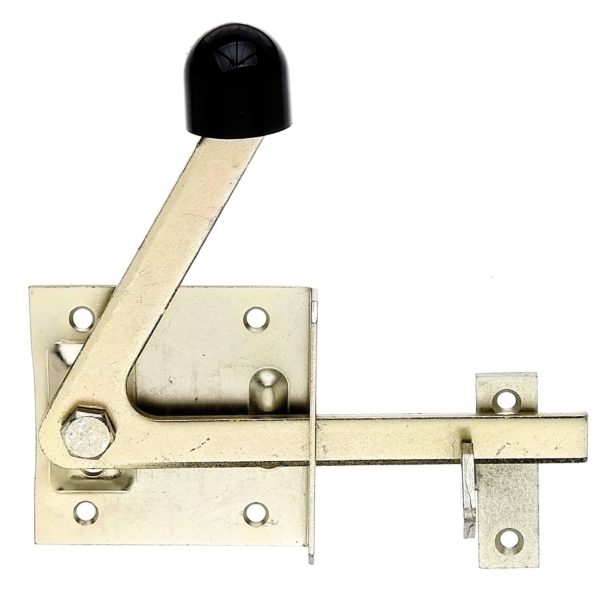 Garden gate latch yellow galv 80x80mm DS Supplies
