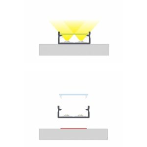 LED Surface Mounted Profile Silver 2m - Image 4