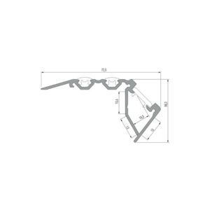 LED Stairs profile Silver 1m - Image 4