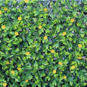 GreenFx Floral Hedge H/D PVC Trellis 2m x 1m Buttercup