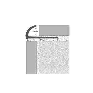 Trojan Round Edge PVC Tile Trim 12mm White 2.5m - Image 3