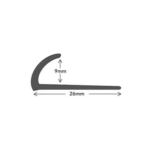 Trojan Round Edge PVC Tile Trim 9mm White 2.5m - Image 2