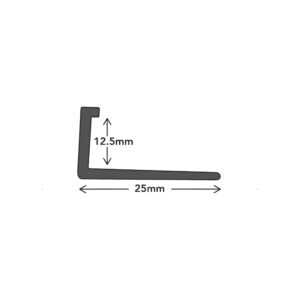 Trojan Square Edge PVC Tile Trim 12.5mm Soft Cream 2.5m - Image 2