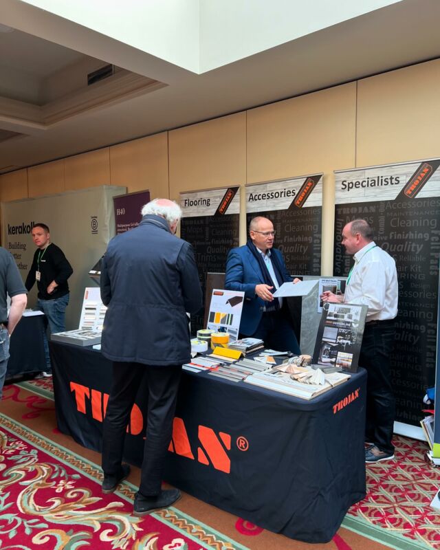 Trade show well underway 👍🏻 @nationaltilingassociation_ie @clanardcourt #tiledesign #ntai #tiles #flooring #dssupplies #trojan #gripdex #designline 👈🏻