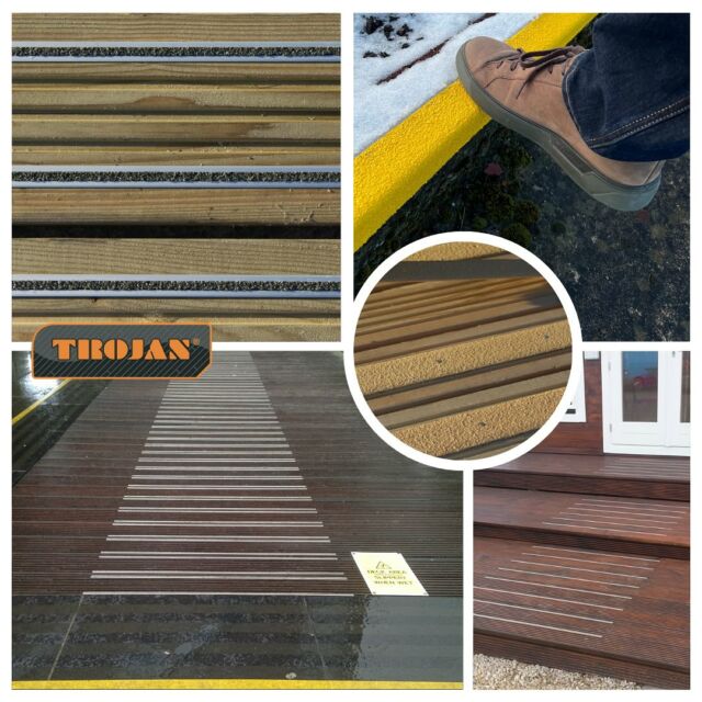 Gripdex anti-slip solutions for decks & steps 👈🏻 #gripdex #trojan #dssupplies #diy #safetyfirst #flooring #decking #slipperyfloor #builderproviders #floortrims #flooringaccessories #stairnosing #antisliptape #antisliptiles #antislipsteps #antislipmatting