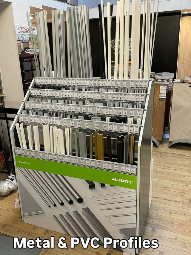 A wide range of metal and PVC profiles for DIY enthusiasts, offering solutions for both functional and decorative projects in home, garden, and workshop settings. Now in stock @nioclasoconchubhairteo #diy #galway #homedecor #alberts #metalwork #aluminiumprofile #stairnosing #dssupplies #builderproviders #diystore #flooringtrims #trojan #checkerplate #cornerprotector #stepedges