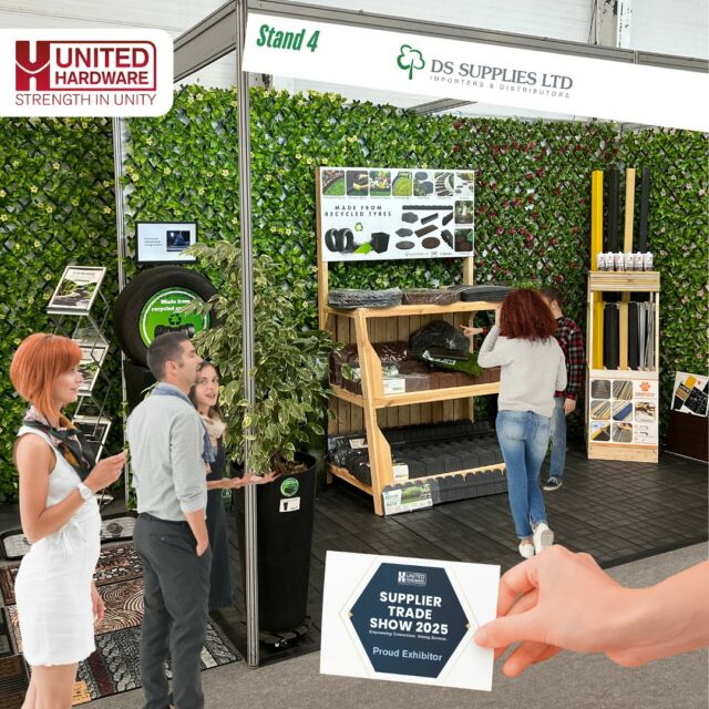 All set for tomorrow’s United Hardware Trade Show, and looking forward to catching up with our customers and offering some new sustainable home & gardening products. #uhtradeshow2025 #unitedhardwareshow #dssupplies #multyhome #gripdex #greenfx #ezborder #easytile #tierraverde #recycledmaterials #recycledcartyres #deckingideas #gardendesign