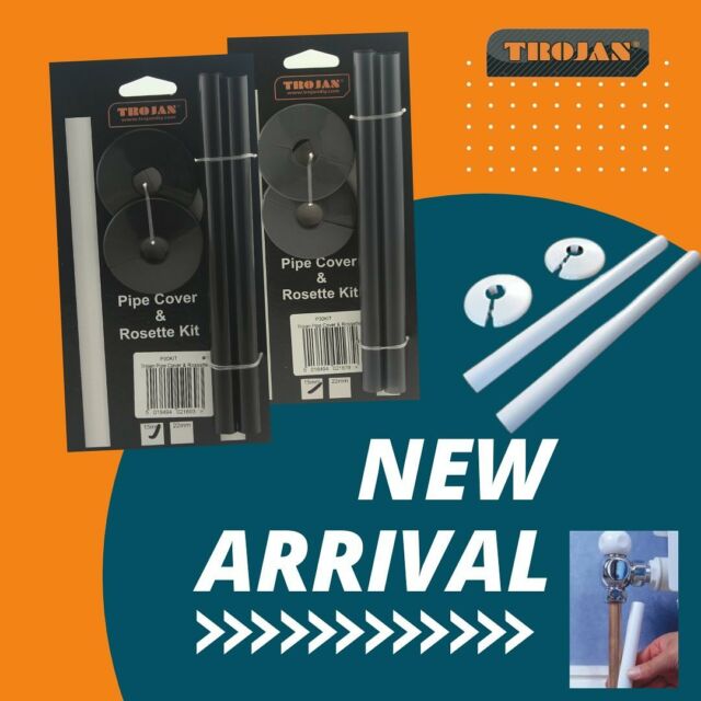 Trojan radiator pipe & rosette kits now available in Black and Grey! #trojan #pipekits #radiatorpipes #dssupplies #builderproviders #buildermerchants #diy #flooring #laminateflooring #lvt #flooringaccessories #flooringtrims #floorsesign #piperosettes #homedecoration #floorstore #floortiles