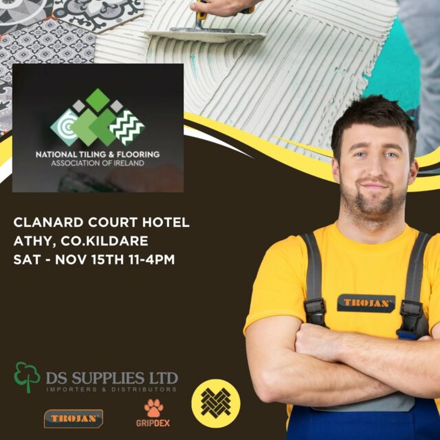 Looking forward to the @ntfai.ie trade day & awards event, this coming Saturday 15th🙌 #tileinstallation #diy #dssupplies #trojan #gripdex #korner #floortrims #flooringaccessories #tilestore #tilingaccessories #flooringtools #athy #kildare #tradeday #awards #innovation #ireland