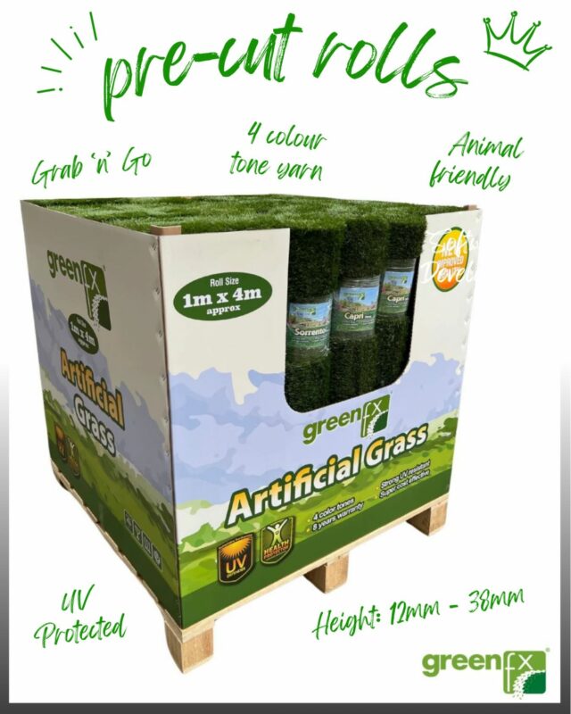 Greenfx pet friendly artificial grass, 4 tone UV protection and with drain holes to allow rain escape 👌#greenfx #artificialgrass #dssupplies #diy #irishgardens