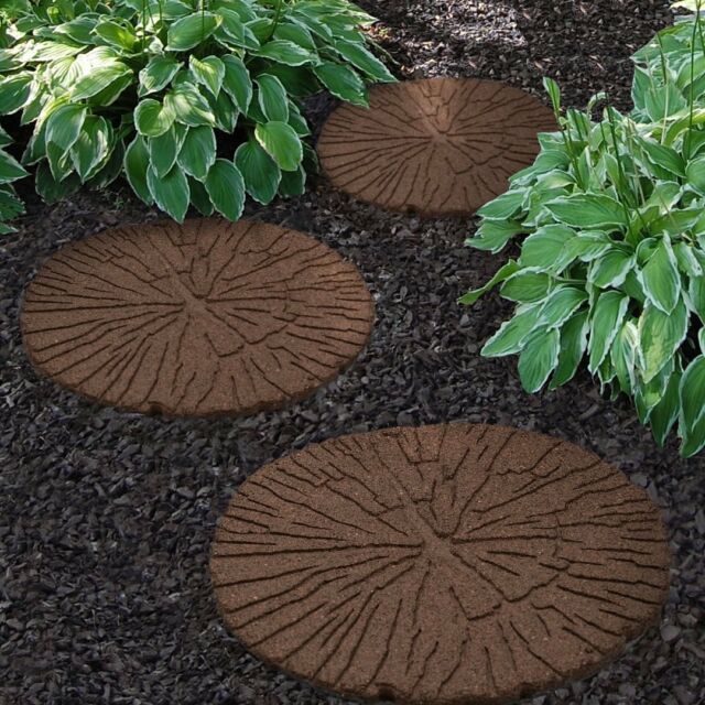 Cracked Log stepping stones, maintenance free and made from recycled car car tyres 👈🏻 Many designs and Available nationwide! #ecofriendly #gardendesign #diy #multyhome #dssupplies #greenfx #steppingstones #recycledmaterials #homesweethome #gardening #reusereducerecycle #homeimprovements #gardencentres #diystores #builderproviders